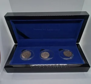 Luxury gift: a collection box of 3 silver coins from the most influential Islamic empire in history