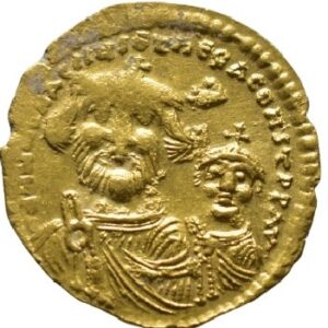 gold Byzantine Solidus of Emperor Heraclius, struck at the Constantinople mint between 610–641 AD
