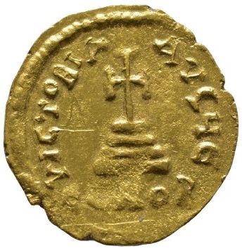 gold Byzantine Solidus of Emperor Heraclius, struck at the Constantinople mint between 610–641 AD