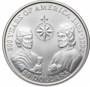 Cook Islands New Zealand Free Association 1993 50 Dollars silver coin