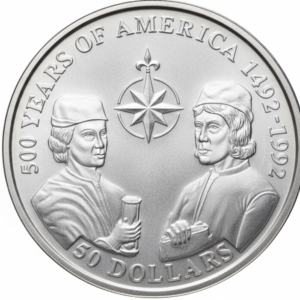 Cook Islands New Zealand Free Association 1993 50 Dollars silver coin