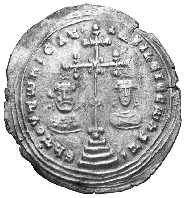 Basil II Bulgaroktonos, with Constantine VIII, 976-1025 AD, AR Miliaresion