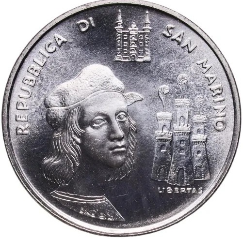 San Marino 500 Lire Silver Coin, 1983 - Image 3