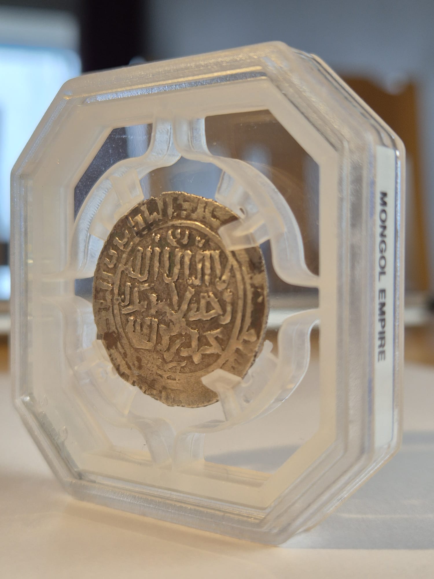 Hulagu Khan coin, Mongol silver dirham, Mardin mint coin, Islamic silver coin, Ilkhanate coin, medieval coin investment, ancient silver dirham, Mongol Empire currency, GENI graded coin Paris, rare Islamic numismatics