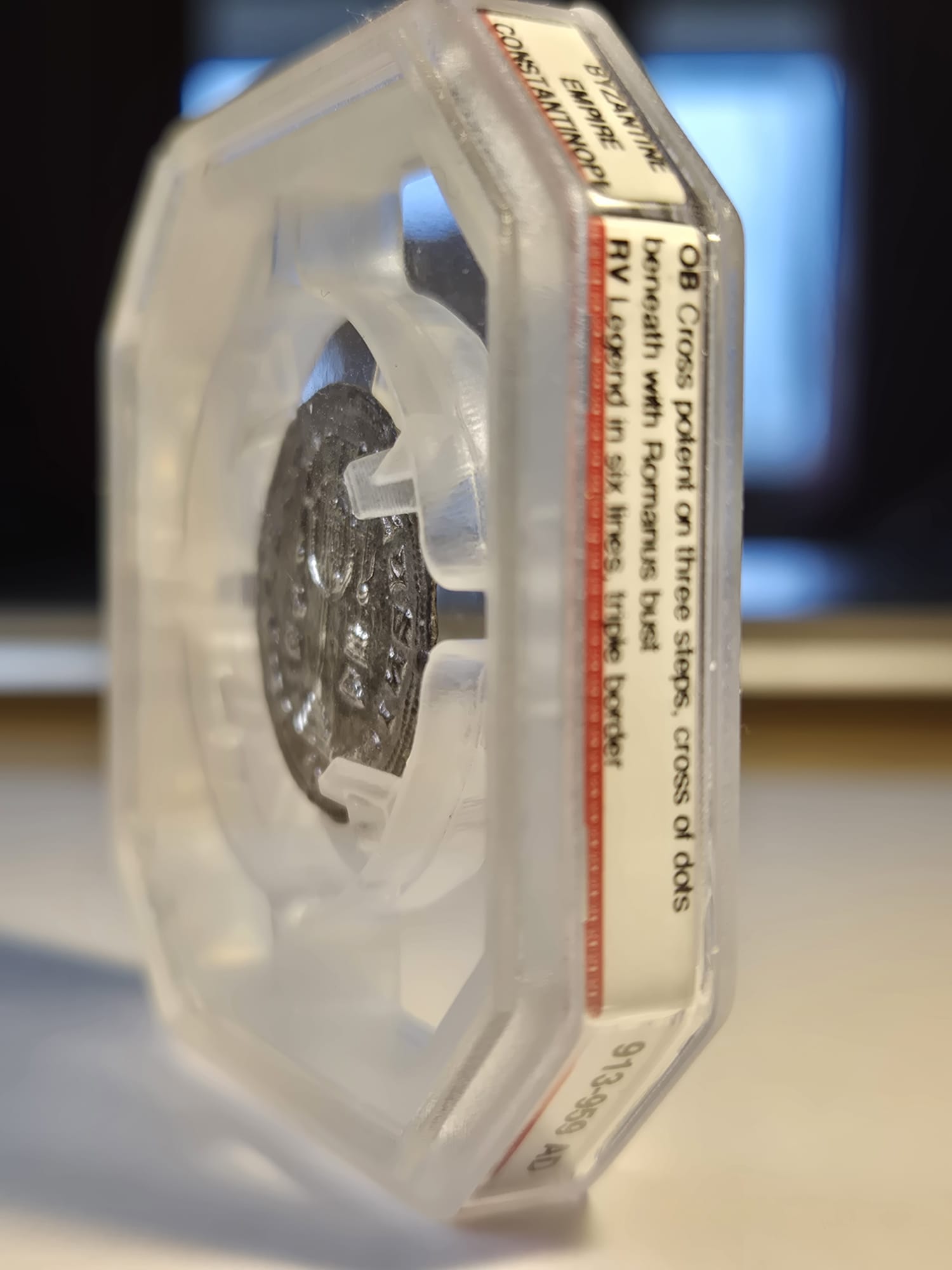 Byzantine Miliaresion, Constantine VII Porphyrogenitus coin, Romanus I Lekapenos coin, Stephen Constantine coin, Constantinople mint coin, Byzantine silver coin, ancient Byzantine currency, medieval coinage, SB 1755 coin, DOC 20 coin, Byzantine empire coin, rare ancient coin, silver miliaresion, Byzantine numismatics, historical coins for sale, ancient coin investment, collectible silver coin, imperial Byzantine coin, cross potent coin, Christian coin Byzantine, Romanus I portrait coin, Constantine VII coin value, ancient silver currency, Byzantine rulers coin, rare coin collectors item, museum quality coin, antique silver coin, Byzantine history artifact, medieval silver money, authentic Byzantine coin