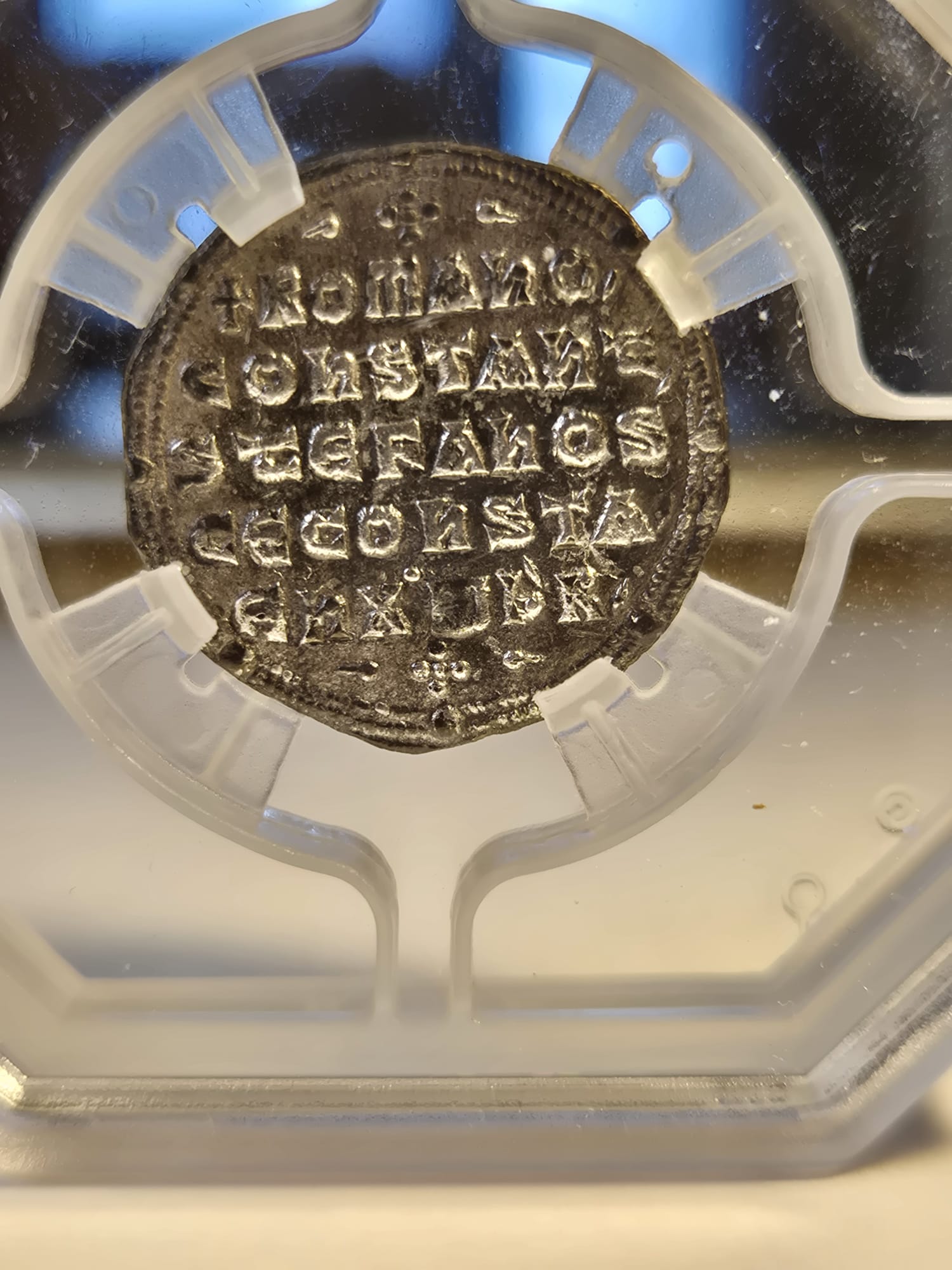 Byzantine Silver Miliaresion: Constantine VII, Romanus I - Image 8