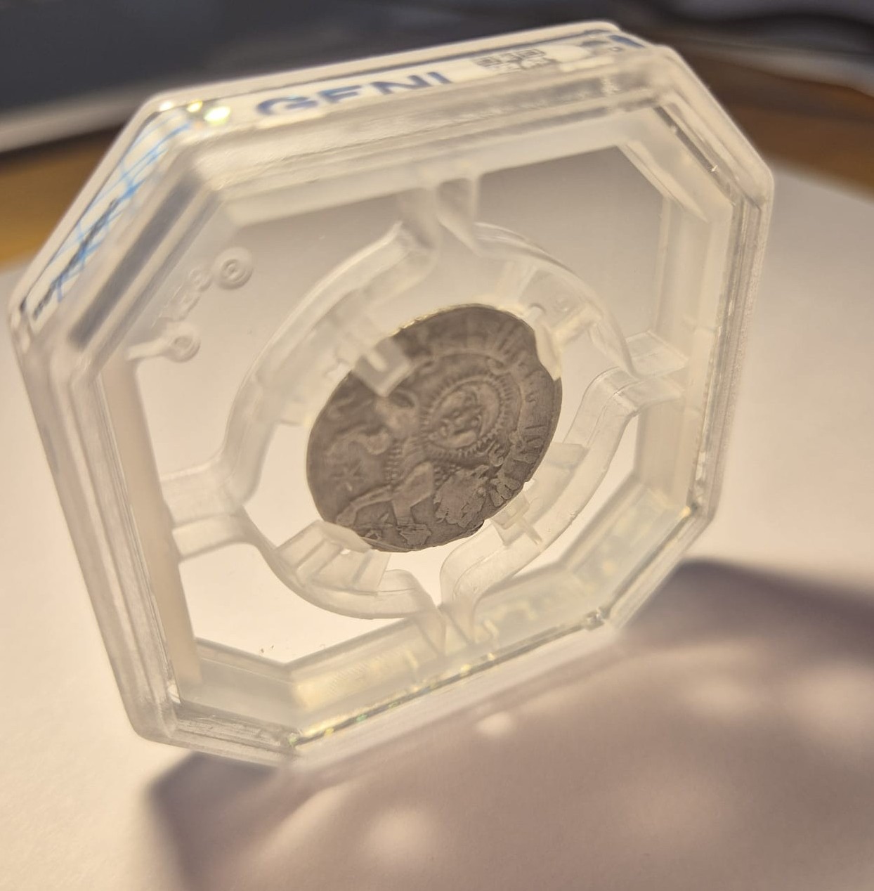 Seljuk Lion and Sun coin, Kaykhusraw II silver dirham, Seljuk Sultanate coin, Konya mint dirham, medieval Islamic coin, Seljuk silver coin 1242 AD, lion and sun dirham, rare Seljuk coin, GENI graded ancient coin, House of Emirates ancient coins